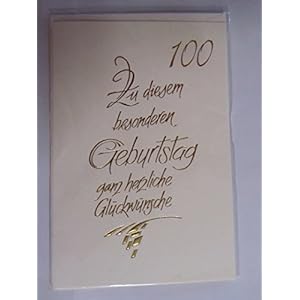 Glückwunschkarte 100. Geburtstag