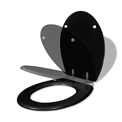 VIDAXL Abattant WC à fermeture amortie en noir