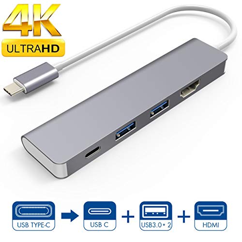 LC-dolida Cable-4-en-1 Hub USB C avec Adaptateur HDMI et 2 Sorties USB 3.0 pour Samsung Dex Desktop Experience