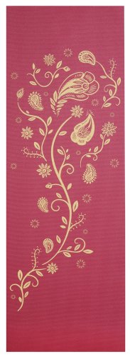 Yogistar Yogamatte basic Indian Flower – rutschfest – Bordeaux - 4