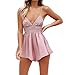 Produktbild Jumpsuit Damen Sommer Hevoiok Chiffon Sexy Beiläufig Bowknot Rückenfrei Party Strand Overall Mini Playsuit Romper Jumper Kurz Strandkleid (Rosa, S)