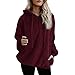 Produktbild TianWlio Damen Hoodie Frauen Langarm Hoodie Mode Langarm Herbst Winter Hooded Sweatshirt Mantel Winter warme Wolle Reißverschluss Taschen Baumwolle Mantel Outwear