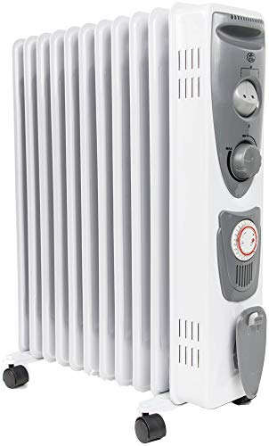 Prem-I-Air 2.5kW Model 11 Fin Oil Filled Radiator with Adjustable  Thermostat, 3 heat settings u0026 24 Hour Timer - EH1364 - The Parent  Organisation