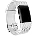 Produktbild Für Fitbit Charge 2,Amcool Outdoor Sport Cool Einstellbar Soft Silikon Armband Gurt Band (Weiß, Für Fitbit Charge 2)