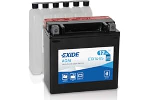 Batteria moto EXIDE ETX14-BS 12AH 200N dimensioni 150X87X145