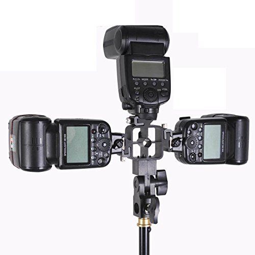 SHOPEE All-metal Tri-Hot Shoe Flash light Stand Adapter Bracket Mount Umbrella Holder SHOPEE All-metal Tri-Hot Shoe Flash light Stand Adapter Bracket Mount Umbrella Holder