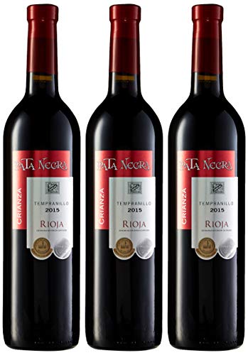 Pata Negra Crianza D.O Rioja Vino Tinto - 3 botellas x 750 ml - Total: 2250 ml