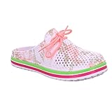 angesagte Farben buyAzzo Damen Eva Clogs  Hausschuhe Gartenclogs  Beruf Pantoletten  Freizeit Sauna Badeschuhe  Komfort Massage Fußbett  Slipper Sandalen Schuhe  BA576 (41, Pink)
