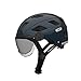 Produktbild Abus Erwachsene Hyban + Fahrradhelm, Midnight Blue-Smoke Visor, M (52-58 cm)