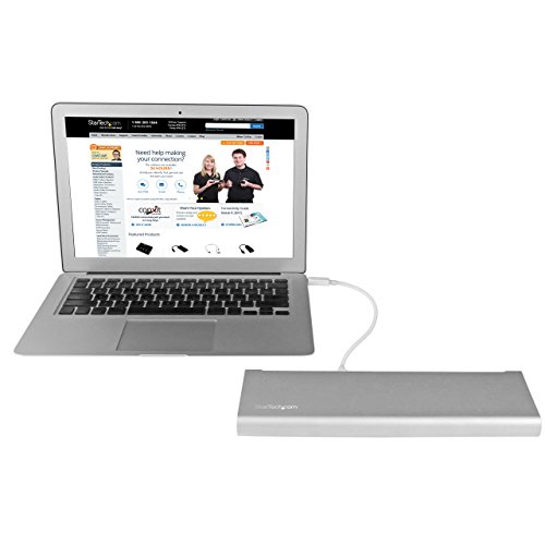 StarTech.com Thunderbolt 2 Dockingstation für Laptops – 2x DisplayPort, Optical & 3.5mm Audio/Ethernet/eSATA/USB HUB - 8