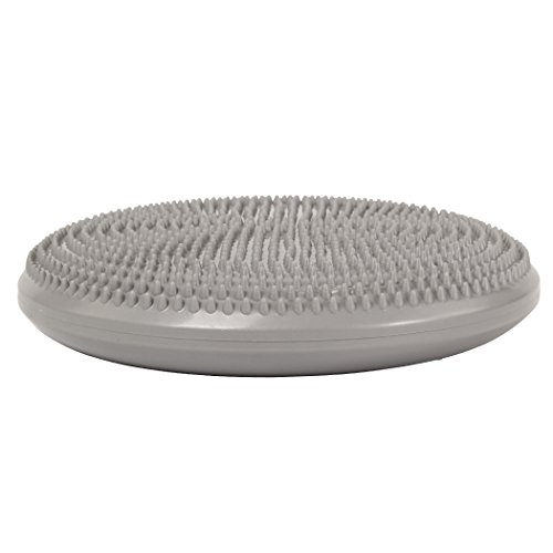 POWRX Sitz-Kissen 33 cm Deluxe Gleichgewichtskissen Balance-Kissen (Anthrazit oder Silber) Ballkissen - 5