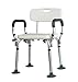 Produktbild LIU BATHROOM Älterer Duschstuhl Duschstuhl Rutschfester Duschhocker Alter multifunktionaler Badezimmer Duschhocker Aluminiumlegierung mit Armlehnen Rückenlehne 150kg