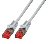 Ethernet-Kabel Netzwerkkabel - 2 x RJ45-Stecker LAN Stecker , vergoldete Kontaktflächen , mit angespritzter robuster Knickschutztülle - Knickschutz , hochwertiger Innenleiter , Längenangabe am Stecker