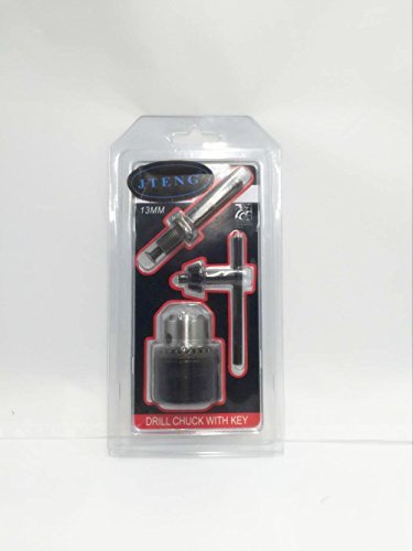 JTENG DIY Zahnkranzbohrfutter 1.5-13, 1/2 Zoll-20 Bohrfutter mit Schlüssel und SDS Plus Adapter - 7