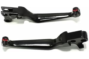 JYMOTOR Motorcycle Skull Brake Clutch Lever For Harley Dyna Sportster 883 Softail FXSTB FLSTN FXSTB FXDL Custom (black)