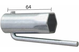 BUZZETTI - 19340 : Llave De Bujía Para Ciclomotores Plegable Hex.21Mm
