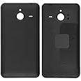 BACKER THE BRAND Compatible with Microsoft Lumia 640 XL Replacement Back Body, Back Panel with On Off Volume External Button -Black