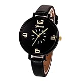 Armbanduhr Damen Uhr Xinnantime Klassische Eleganz Analoge Quarz Damenuhr Frauen 10 Farbe (Standard, Schwarz)