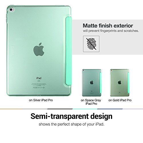 iPad Pro 12.9 (2015 Moell) Hülle, ESR® Yippee Series Auto aufwachen/Schlaf Funktion Ledertasche mit durchschaubar Rückseite Abdeckung Leichtgewicht Anti-Kratzer Schutzhülle für iPad Pro 12.9 Zoll (Mint Grün) - 3
