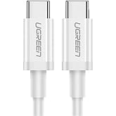 Ugreen Type-C to Type-C Hızlı Şarj ve Data Kablosu, 2 Metre, Beyaz