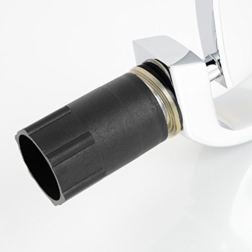 BONADE® Wasserfall Einhebel-Waschtischarmaturen Mischbatterie Wasserhahn Bad Armatur für Badezimmer Waschbecken, 59 Kupfer, Chrom - 8