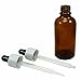 20 ml Wholesale Boston Round Amber Glass Bottles Refillable Essential Oils Drop Bottles Empty Pipette Eye Dropper Serum Bottles Lot Of 50