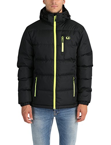 Ultrasport Bob Chaqueta de Invierno, Hombre, Negro/Amarillo, XL