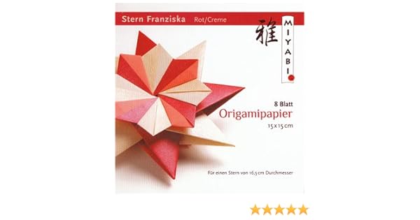 Origami Stern Franziska Mit Anleitungdeutsch Rotcreme