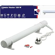 2 x SUNHOUSE SHTTH2 80W Low Energy Tubular Heater 2ft Tube with Built in  Thermostat with Mounting Brackets : Amazon.co.uk: DIY u0026 Tools