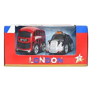 Hamleys London Bus and Taxi Playset (Red)