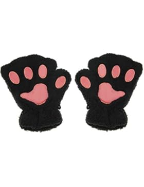 FakeFace® Winter Süße Pfote Fingerlose Handschuhe Fäustlinge Wärmehaltung