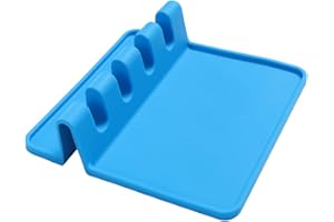 SINNSALLY Poggiamestolo Silicone,Posamestoli,Supporto per Cucchiai da Cucina,Ripiano per Utensili da Cucina,Posa Mestoli con Salvagoccia- Porta Mestoli da Cucina- Poggia Mestolo Cucina-Vassoio da Cucina