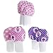 No Scratch Baby Mittens Set of 3 - Pink and Purple Cupcakes, Hearts, Elephants 0-6m
