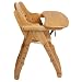 Safetots Multi-Height Folding Wooden High Chair, Natural Wood
