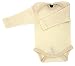 Cosilana - Baby Bodysuit Long Sleeve, 8-15 months (Height 28-31) (74/80), Natural, 45% Organic Cotton, 35% Organic Merino Wool, 20% Silk