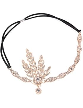 iShine Kopfschmuck Damen Stirnbänder für Braut Brautjungfer mit Strass Künstliche Perle Frauen Mädchen für Party...