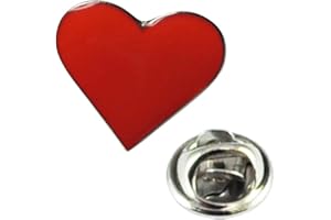 GBJUK Spilla a forma di cuore rosso in metallo smaltato
