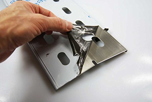 3 x Edelstahl Flammenblech 43,5 x 15 cm für Gasgrill Flammenverteiler Flammenabdeckung Grillblech Brennerabdeckung - 3