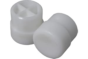 AlveyTech Plastic Tip for The Stabilizing Post - Fits The Razor Crazy Cart (V1+) - White Plastic Replacement Set for Kids E-Kart, Heavy Duty Parts for Electric Crazy Scooter Cart 1-4 Pack