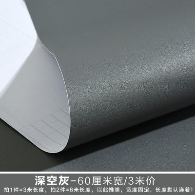 Sericin PVC waterproof wallpaper wall self-adhesive backed kitchen bathroom bedroom 0.6*3m, gray 2