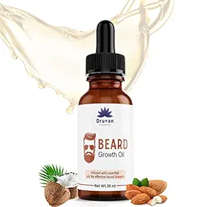 Druvan Cosmetic Diwali Double Beard Care (Almond, Olive, Coconut & Jojoba (Beard Oil) 30ml (Pack of 1)| Made in India (Pack of 1)