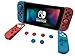 Produktbild Supremery Nintendo Switch Zubehör Set - Joy Con Protektoren Case und Joy Con Analogstick Thumb Grip Caps Snipperclips Aufsätze für die Analogsticks - 10er Set