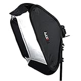 Portable Softbox 60x60cm Life of Photo faltbar mit L-Form Blitzhalterung für Aufsteckblitz