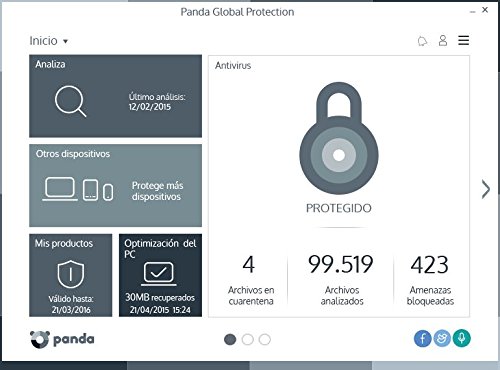 Panda Global Protection - Software Antivirus  Dispositivos Ilimiatados  1 a  o  Protecci  n Completa
