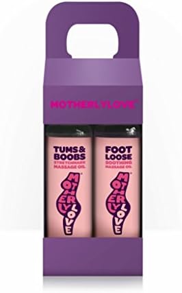 Motherlylove Stretch Marks Oil + Foot Massage Oil | 100% Natural Oil & Vitamin E | Duo Pack 2x30ml Tums and Breasts Skin Treatment & Foot Spa Oil, Created by an Expert Midwife, Made in UK