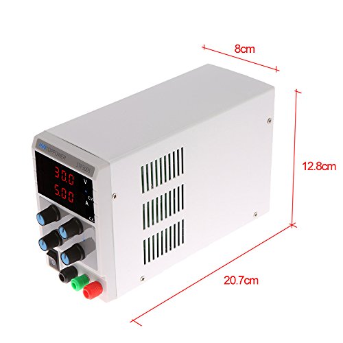 KKmoon 0-30V 0-5A Mini Fuente de Alimentaci  n Regulado Laboratorio Digital DC Ajustable Salida de Tensi  n Actual STP3003 EU Plug