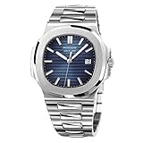 Qualitativ hochwertige Verfolgung: Automatische mechanische Bewegung, die sich automatisch mit der Bewegung Ihres Arms aufwickelt oder von der Krone aufgewickelt werden kann, um Energie zu liefern, benötigt keine Batterie. Das transparente Rückendesign ist großartig, um das 