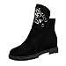 Produktbild Stiefel Damen Boots Frauen Motorradstiefel Knöchel Schuhe Winter Veloursleder Schnürstiefel Freizeitschuhe Schnürstiefeletten ABsoar