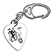 Produktbild Ska Scooter 2 Tone Logo Gitarre Plektrum Pick Schlusselanhanger Keyring (GD)