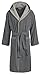 Produktbild Egeria Cairo Bademantel Saunamantel mit Kapuze für Damen & Herren 072/055 Dunkelgrau/Hellgrau Gr.S, 100% Baumwolle, Gewicht: 360 g/m²